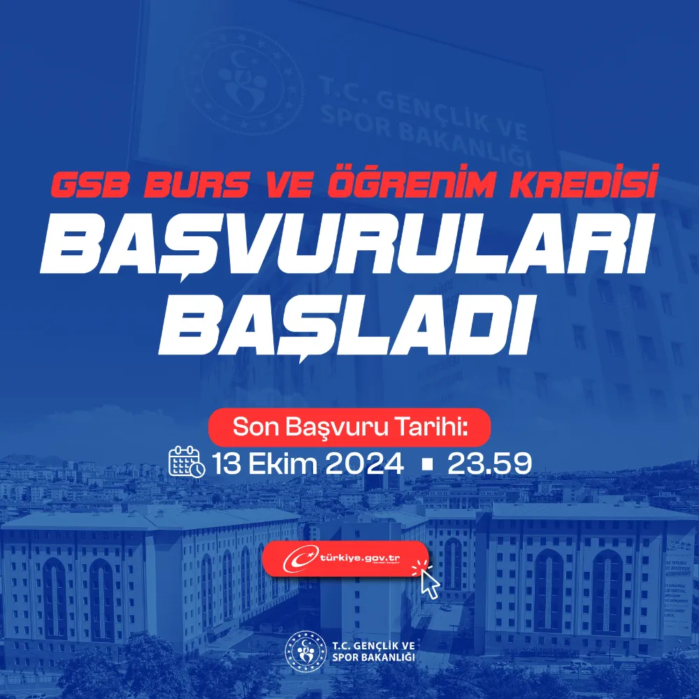 GSB Burs Ve Öğrenim Kredisi Başvuruları Başladı.