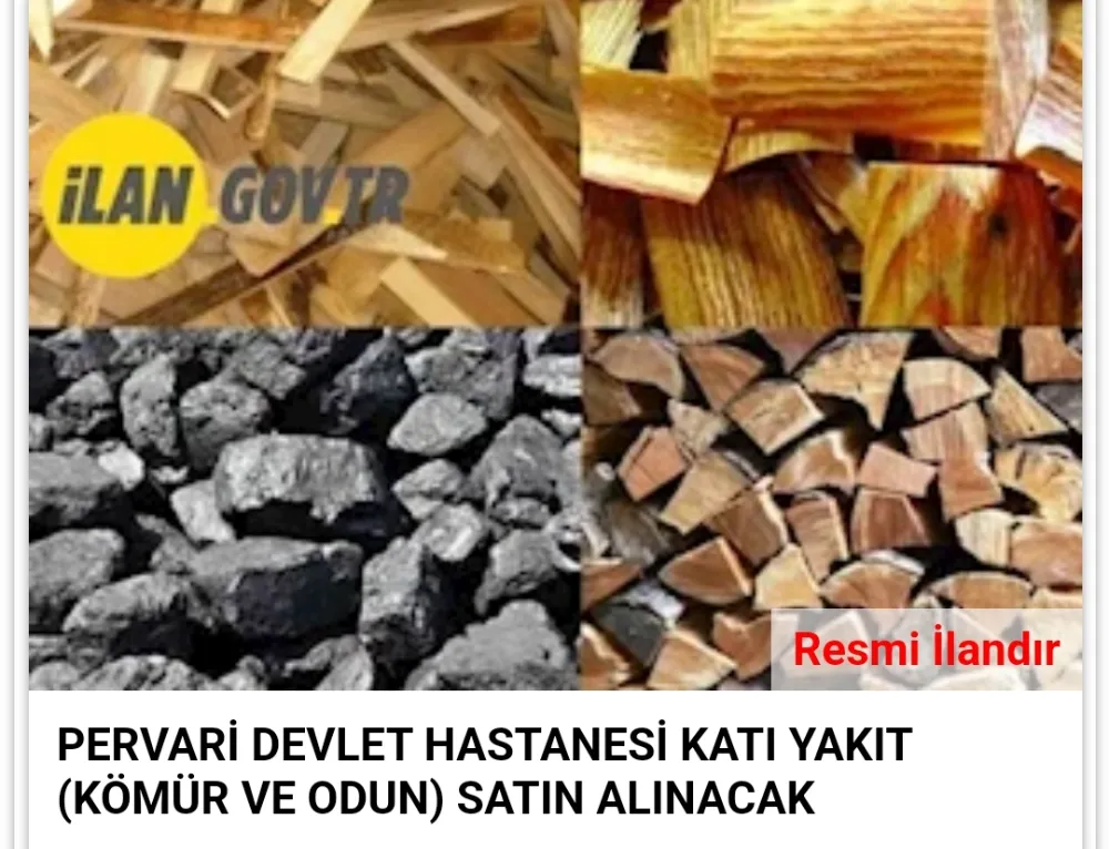 PERVARİ DEVLET HASTANESİ KATI YAKIT (KÖMÜR VE ODUN) SATIN ALINACAK