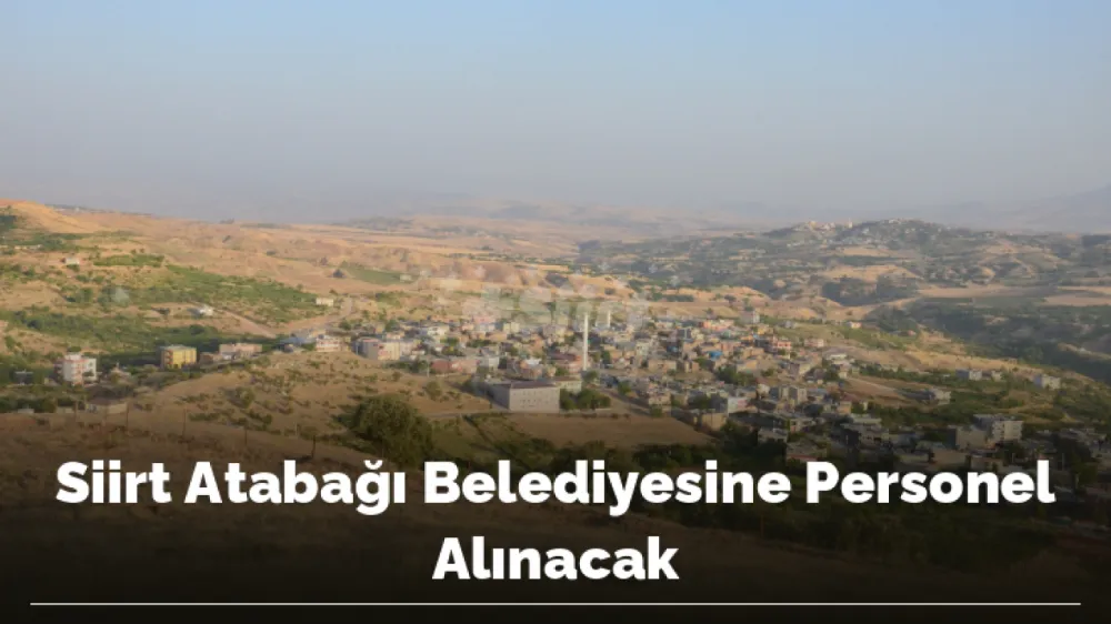 Atabağı Belediyesi Personel Alımı Yapacak