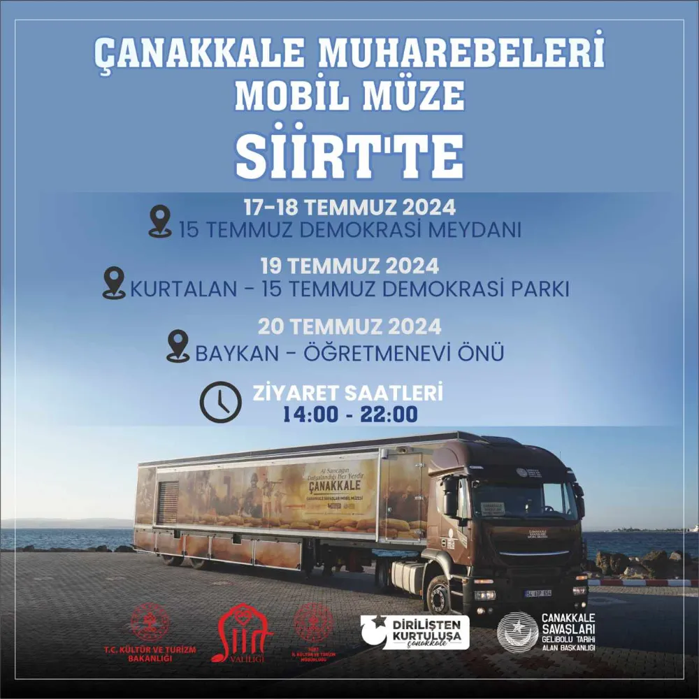 Çanakkale Muharebeleri Mobil Müzesi Siirtlilerle buluşacak