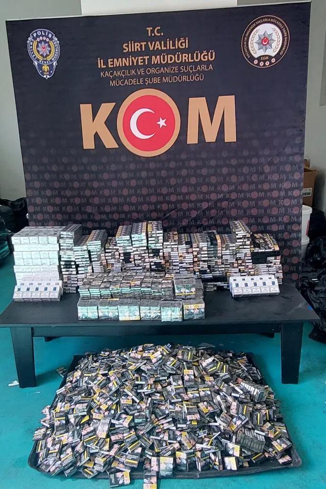 SİİRT’TE KAÇAKÇILIĞA GEÇİT VERİLMİYOR: 4080 PAKET KAÇAK SİGARA ELE GEÇİRİLDİ