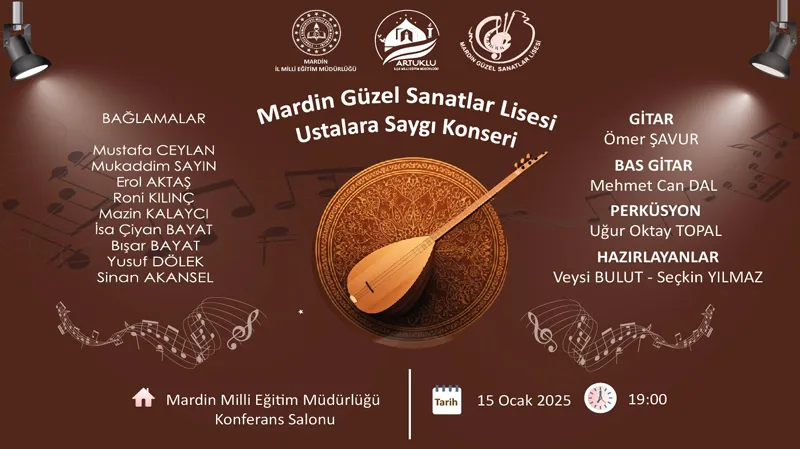 Mardin’de ustalara saygı konseri düzenlenecek