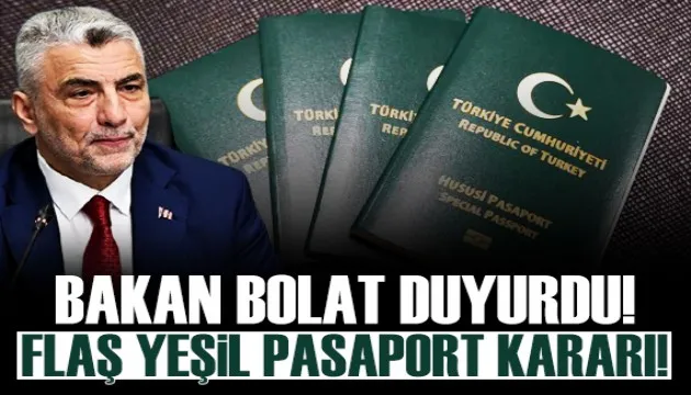 Ticaret Bakanı Bolat, 8 Bin 500 Kişiye Yeşil Pasaport  Verileceğini Açıkladı.