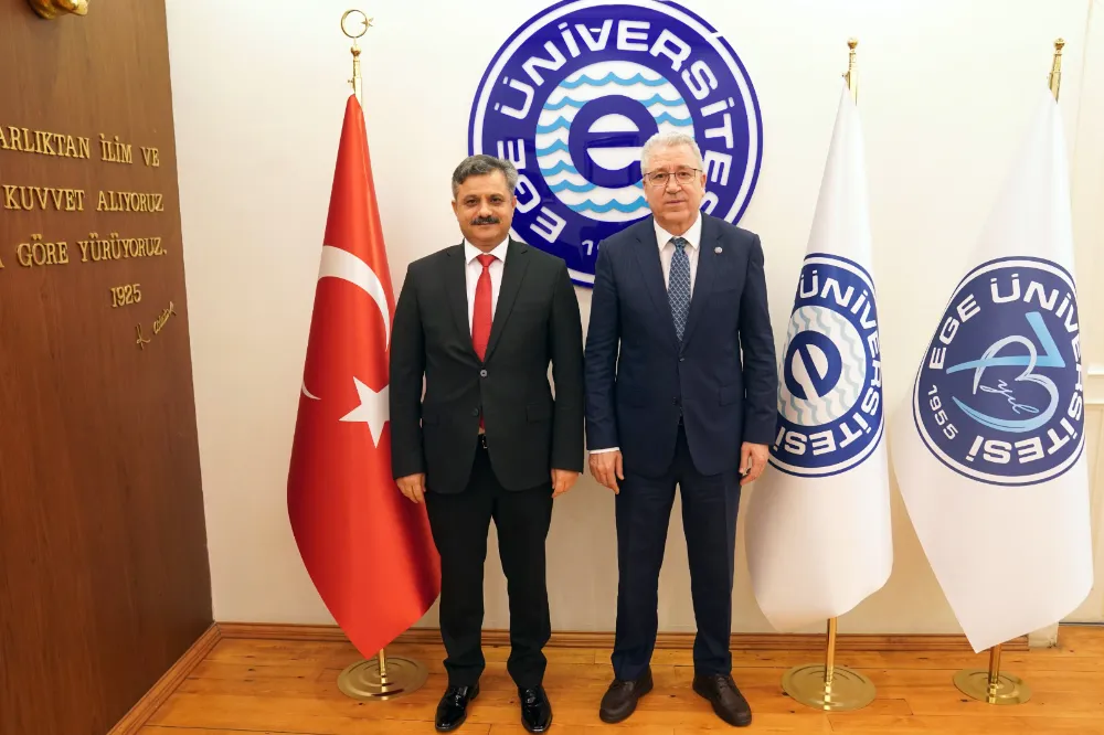 SİÜ Rektörü Şındak, Ege Üniversitesi Rektörü Budak’a Nezaket Ziyaretinde Bulundu