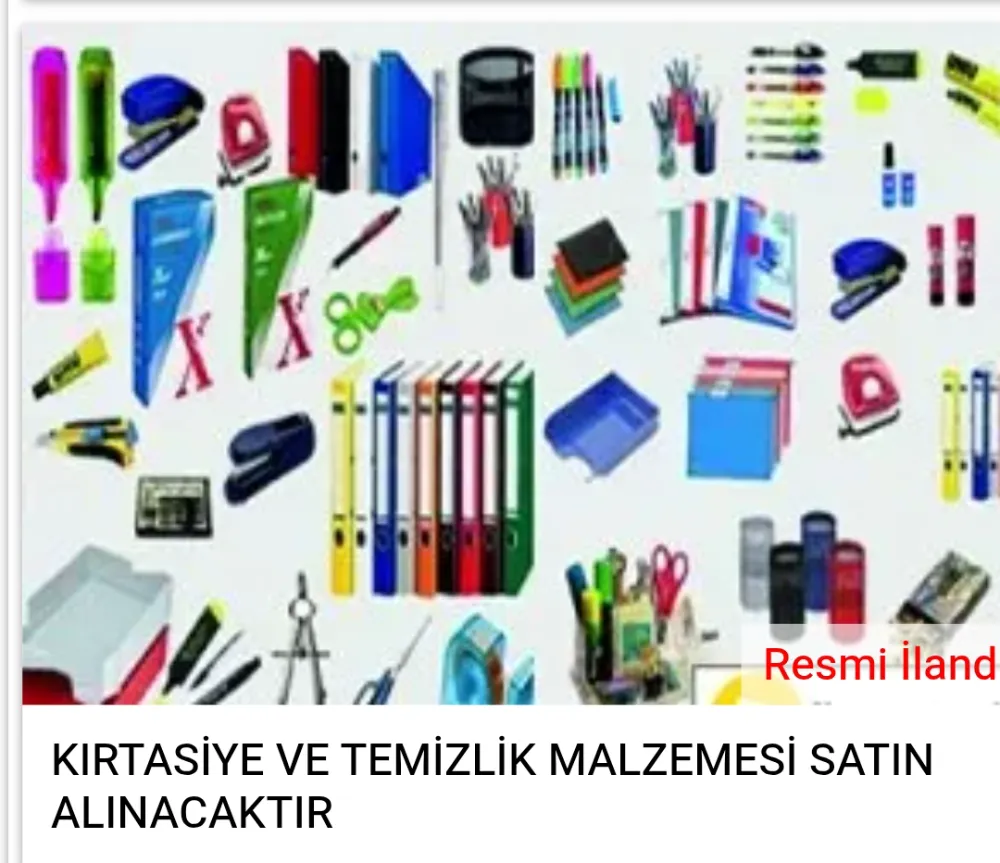 Şirvan İlçe Milli Eğitim Müdürlüğü’nden Kırtasiye ve Temizlik Malzemesi Alım İhalesi