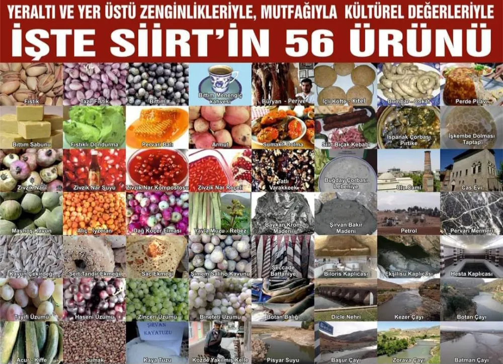 Tillo’dan Ferahlık, İşte Siirt’in 56 Ürünü!