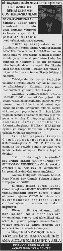 Siirt'te 20 Yıl Önce Yazılan “1 Trilyon Dolar” Uyarısı Yeniden Gündemde