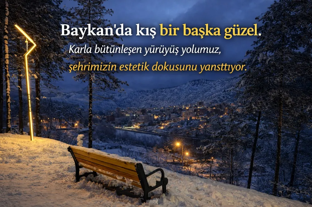 Baykan Yürüyüş Yolu Karla Birlikte  Ayrı Bir Güzelliğe Büründü