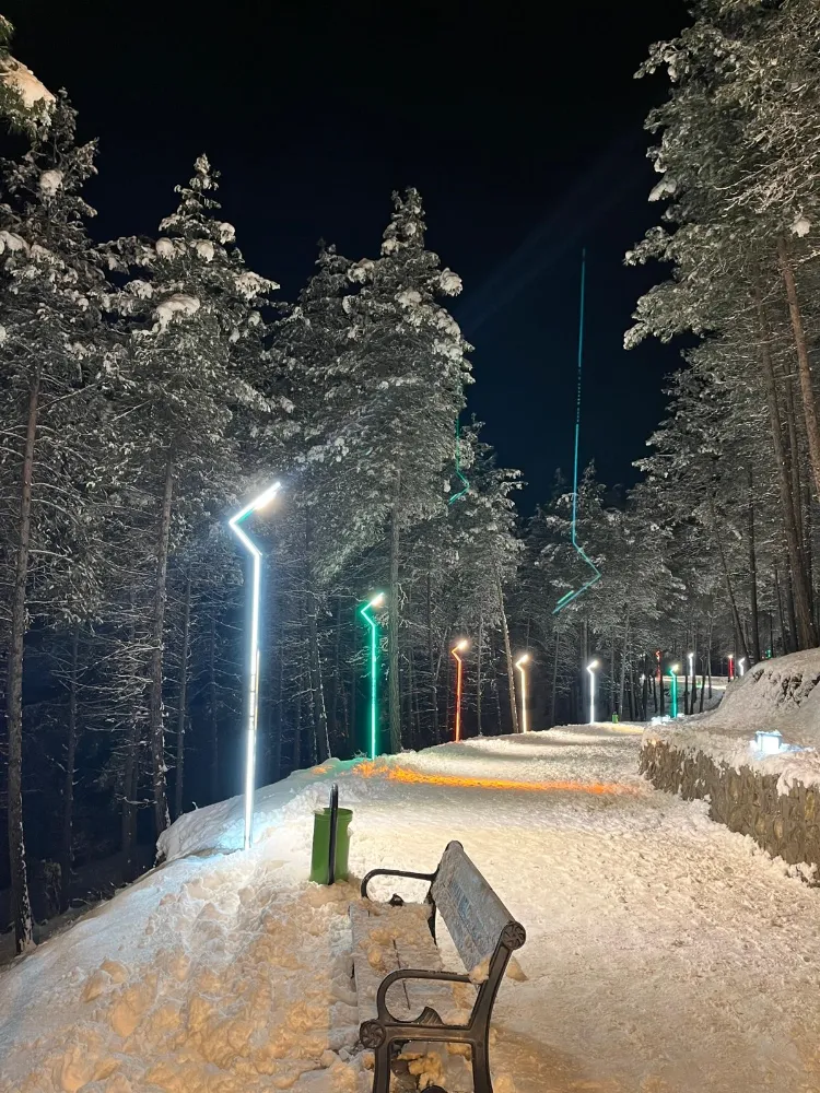 Baykan Yürüyüş Yolu Karla Birlikte  Ayrı Bir Güzelliğe Büründü