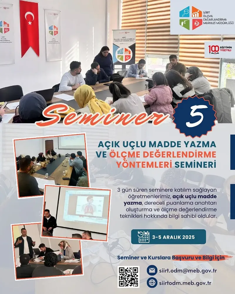 Siirt’te Öğretmenlere Yönelik Ölçme ve Değerlendirme Semineri Düzenlendi