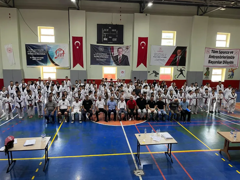 Siirt’te Taekwondo’da Siyah Kuşak Heyecanı: 150 Sporcu Terfi Sınavında Ter Döktü