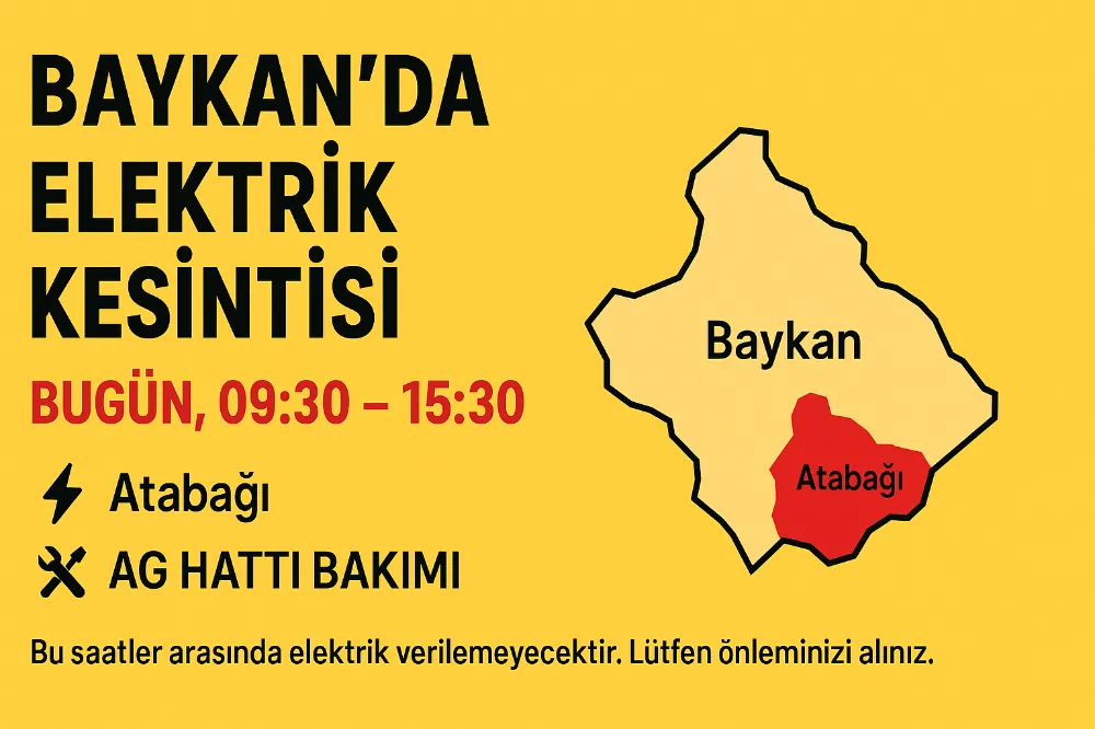 Baykan’da Bugün Elektrik Kesintisi Uygulanacak