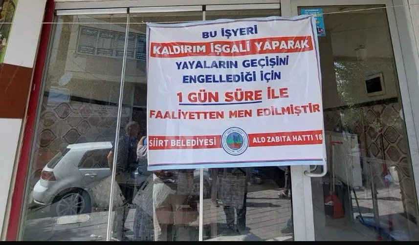 Siirt’te Kaldırım İşgallerine Geçit Yok!