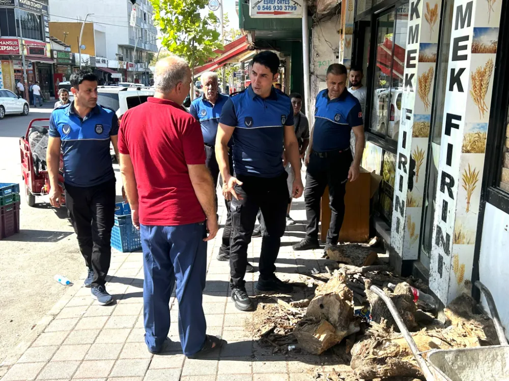 Siirt Kurtalan’da Kaldırım İşgallerine Karşı Denetimler Devam Ediyor
