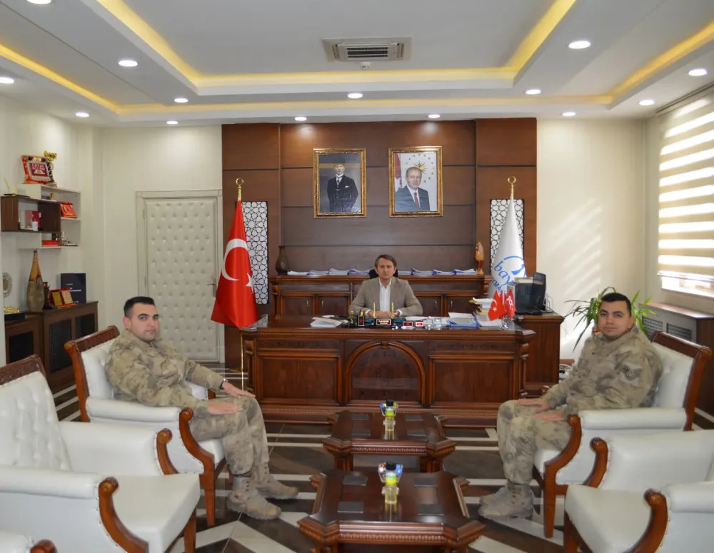 Baykan Kaymakamı Fatih Özcan’a Karakol Komutanından Nezaket Ziyareti