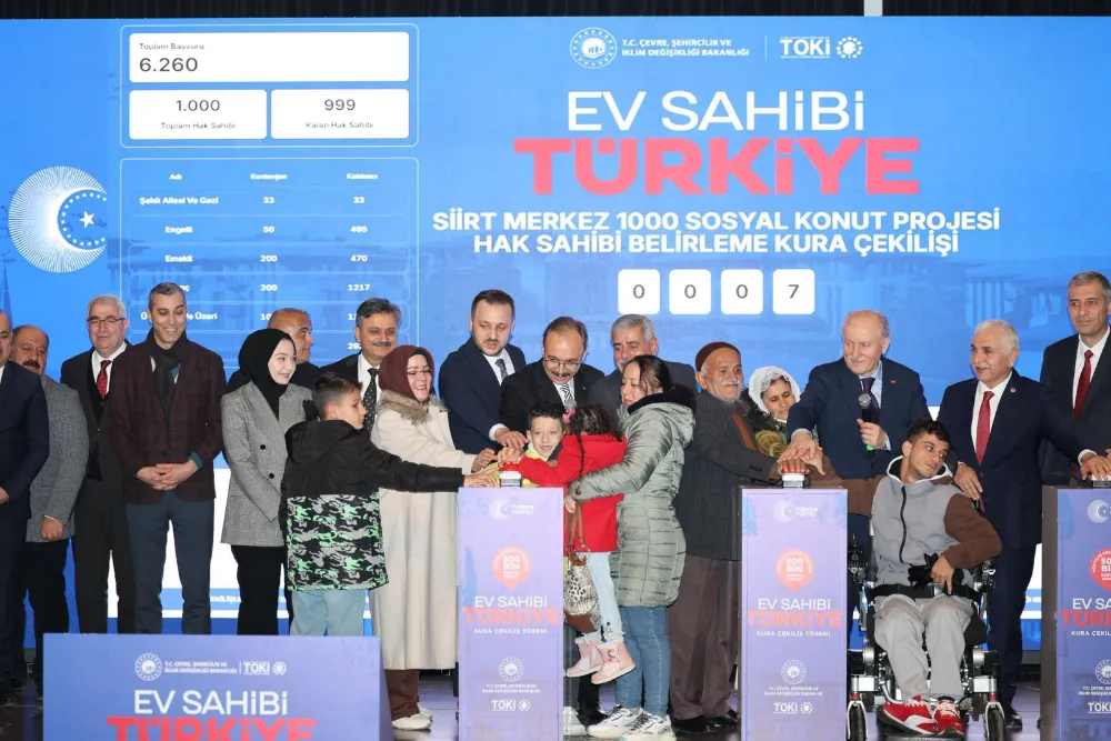 Siirt’te 1.627 Sosyal Konut İçin Kura Heyecanı