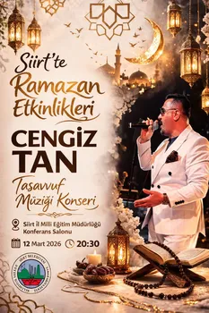 ​Siirt’te Gönül Köprüleri Tasavvuf Ezgileriyle Kuruluyor: Cengiz Tan Siirtlilerle Buluşuyor