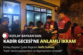 KIZILAY BAYKAN ŞUBESİNDEN KADİR GECESİ’NDE ANLAMLI İKRAM